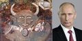Путин в обличье Антихриста пожирающего либералов на итальянской фреске XIV века