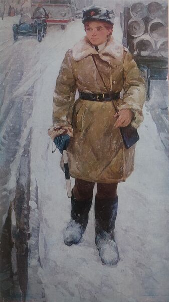 Файл:Регулировщица (Борис Постников).jpg