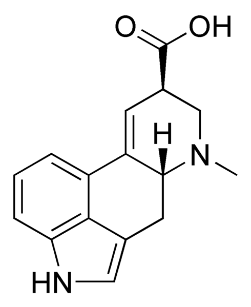 Файл:Lysergic acid chemical structure.png