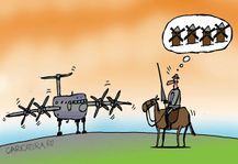 На стоянках требуется тщательно охранять самолёты от дон-кихотов.